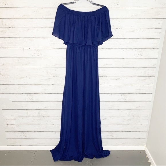 NWT Show Me Your Mumu Rich Navy Hacienda Maxi - Picture 3 of 8